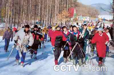 净月潭滑雪场风景图